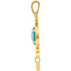 Necklace > 18" > Diamond > .015 CTW > & > Turquoise