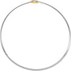 Chain > 16" > Omega > Reversible > Two-Tone > 4mm > White > 14kt > Or > Yellow > 14kt
