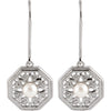 Earrings > Diamond > CTW > 9/Pearl & 9 > Cultured > Freshwater