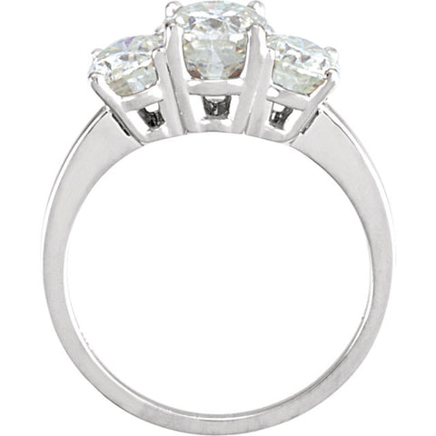 Ring > Anniversary > 3-Stone > Moissanite > Created > 8x6mm