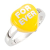 Ring > Shaped > Heart > You" > Heart > "I > Enamel > Yellow