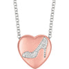 Necklace > Heart > "Love" > Diamond > .01 CTW