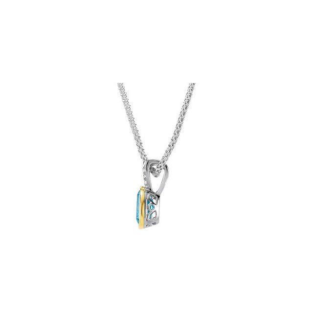 Pendant > Topaz > Blue > Swiss > Genuine