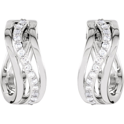 Earrings > Hoop > Diamond > 1/5 CTW