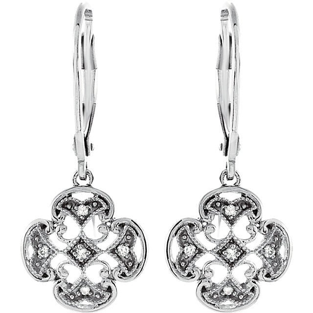 Earrings > Back > Lever > Diamond > .07 CTW