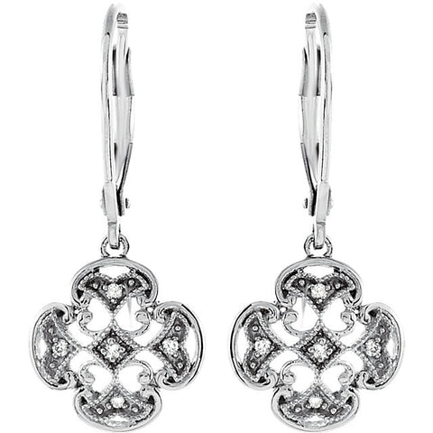 Earrings > Back > Lever > Diamond > .07 CTW