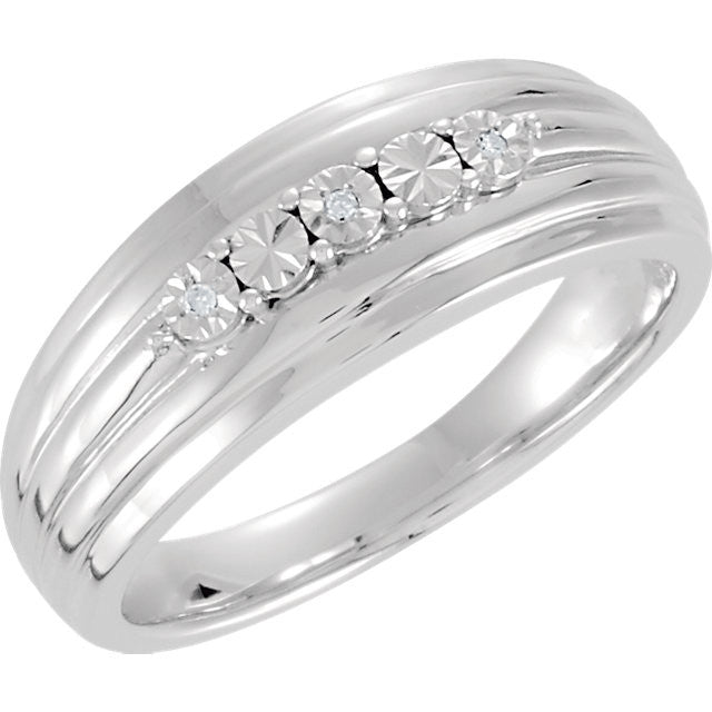 Band > Men's > Illusion > Diamond > .015 CTW