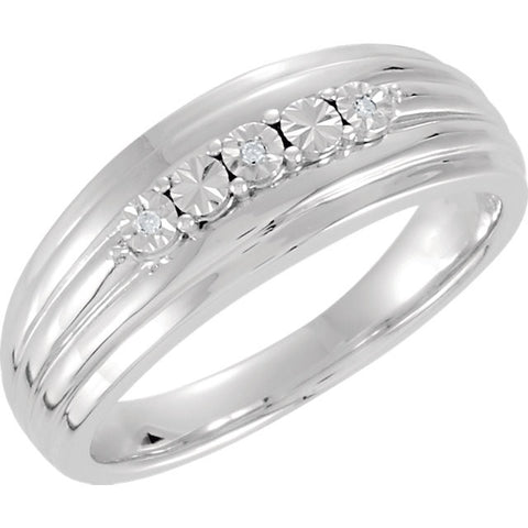 Band > Men's > Illusion > Diamond > .015 CTW