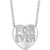 Necklace > Heart > "Love" > Diamond > .01 CTW