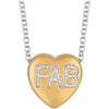 Necklace > Heart > "Love" > Diamond > .01 CTW