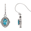 Earrings > Topaz > Blue > Swiss > Style > Victorian