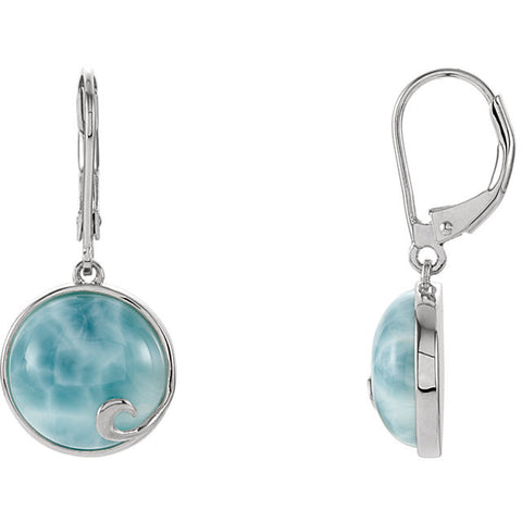 Earrings > Back > Lever > Larimar