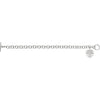 Bracelet > 7.5" > on > Charm > Heart > "Love" > Diamond > .01 CTW