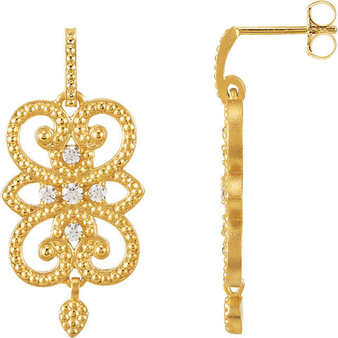 Earrings > Dangle > Design > Granulated