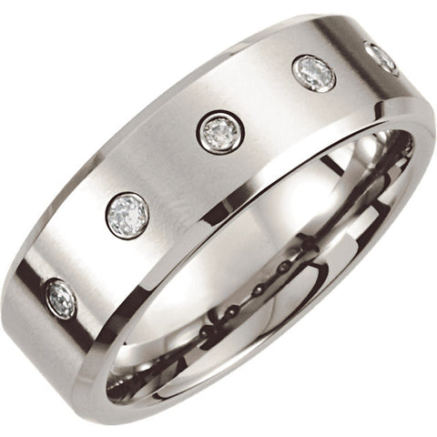 .5 > Band > Edge > Beveled > Satin & Polished > Diamond > .25 CTW