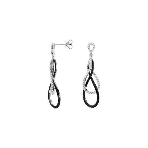 Earrings > Diamond > Black & White > 1/2 CTW > 1