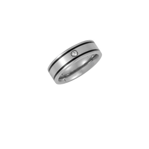 Diamond > CT > .05 > & > Enamel > Black > with > Band
