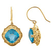 Earrings > Topaz > Blue > Swiss > 10x10mm