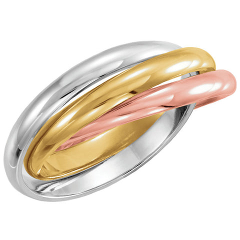Ring > Rolling > Band > Three > 2.5mm > Rose & Platinum > 18kt > ,