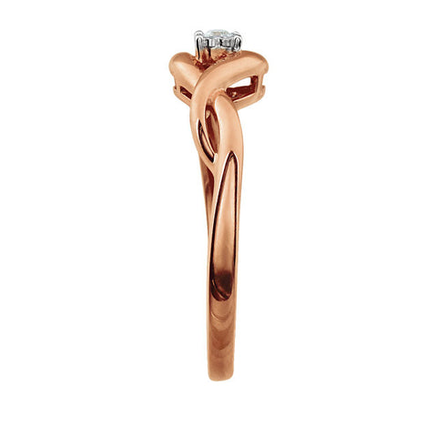 Ring > Promise > Diamond > .04 CTW > Rose-Plated > &