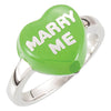 Ring > Shaped > Heart > You" > Heart > "I > Enamel > Yellow