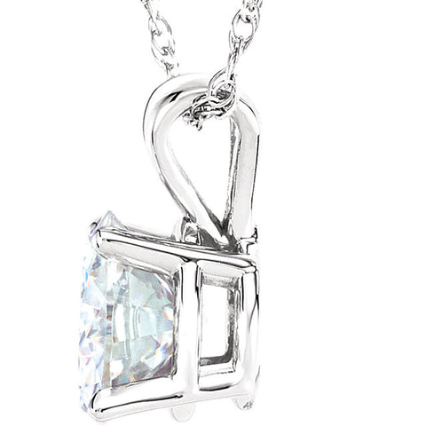 Necklace > Solitaire > Moissanite > Created