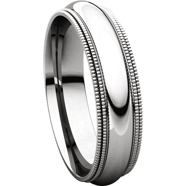 Band > Milgrain > Double > Fit > Comfort > 5mm