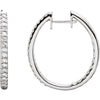 Earrings > Hoop > Inside/Outside > Hinged > Diamond > CTW > 1