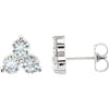 Earrings > Moissanite > Created > 3-Stone