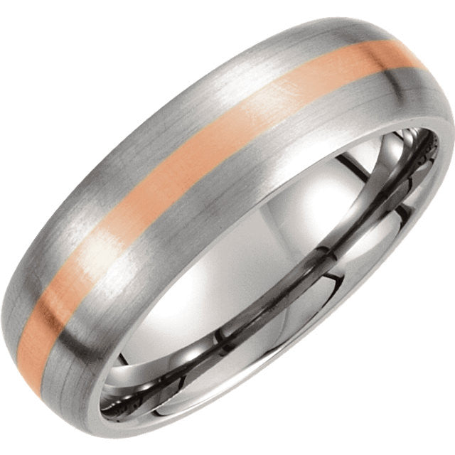 Band > Finish > Satin > 7mm > Inlay > Rose > 14kt > &