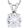 Necklace > Solitaire > Moissanite > Created
