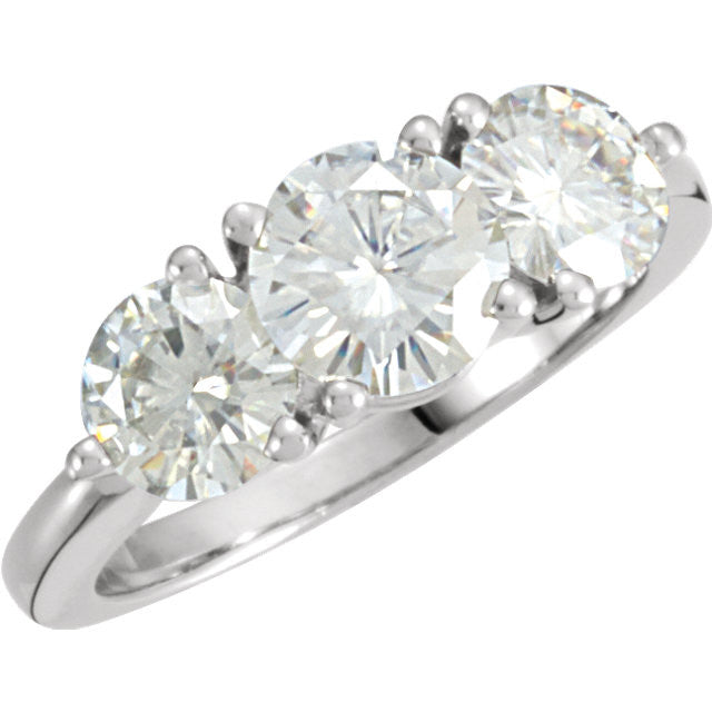 Ring > Anniversary > Moissanite > Created > 3-Stone