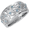 Ring > Design > Leaf > Aquamarine