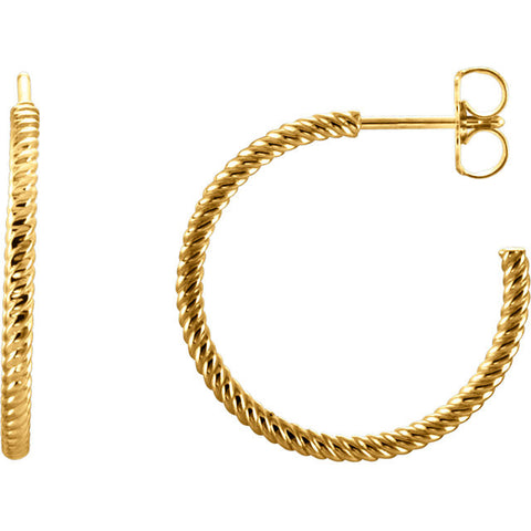 Design > Rope > with > Earrings > Hoop > 17mm
