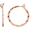 Earrings > Hoop > Inside/Outside > Diamond > 1/2 CTW