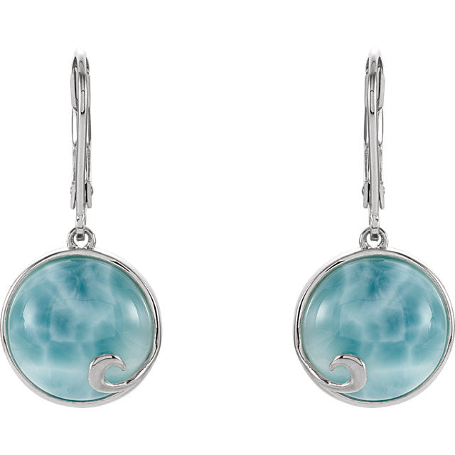 Earrings > Back > Lever > Larimar