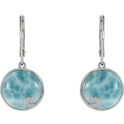 Earrings > Back > Lever > Larimar