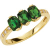 Ring > Diopside & Diamond > Chrome > 3-Stone