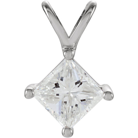 Pendant > Solitaire > Diamond > Princess-Cut