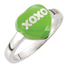 Ring > Shaped > Heart > You" > Heart > "I > Enamel > Yellow