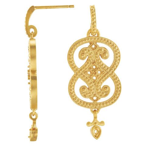 Earrings > Dangle > Design > Granulated