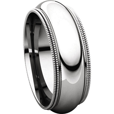 Band > Milgrain > Double > Fit > Comfort > 7mm