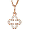 Necklace > 16" > Cross > Diamond > Petite > .07 CTW