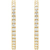 Earrings > Hoop > Inside/Outside > Hinged > Diamond > CTW > 1