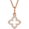 Necklace > 16" > Cross > Diamond > Petite > .07 CTW