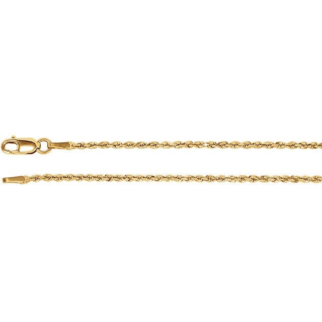Chain > 18" > Rope > Cut > Diamond > 1.6mm
