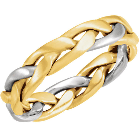 Band > Hand-Woven > 4.5mm > Two-Tone > 14K