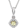 Necklace > 18" > Sapphire > Halo-Styled