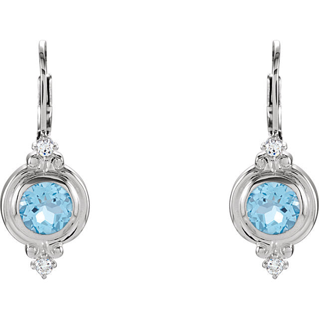 Earrings > Topaz & CZ > Blue > Swiss