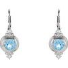 Earrings > Topaz & CZ > Blue > Swiss